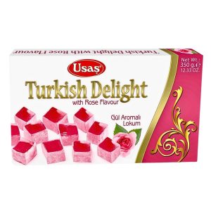 USAS - ROSE FLAVORED TURKISH DELIGHT 12x350g