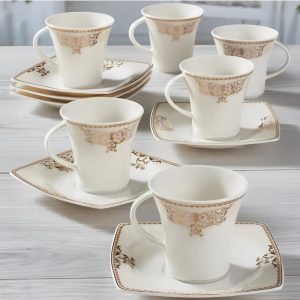 KITCHENWARE - GURAL CAROLINE COFFEE SET  GURALGBSCR12KT   11x